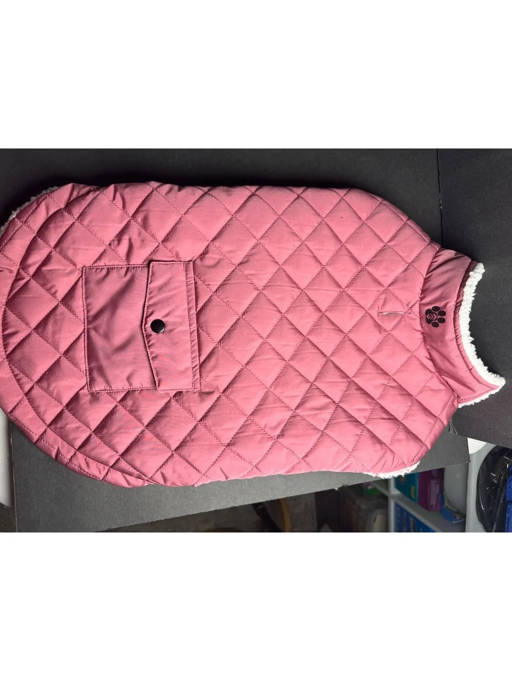 Pink Quilted Dog Vest with Sherpa Lining Medium Size [COPY]